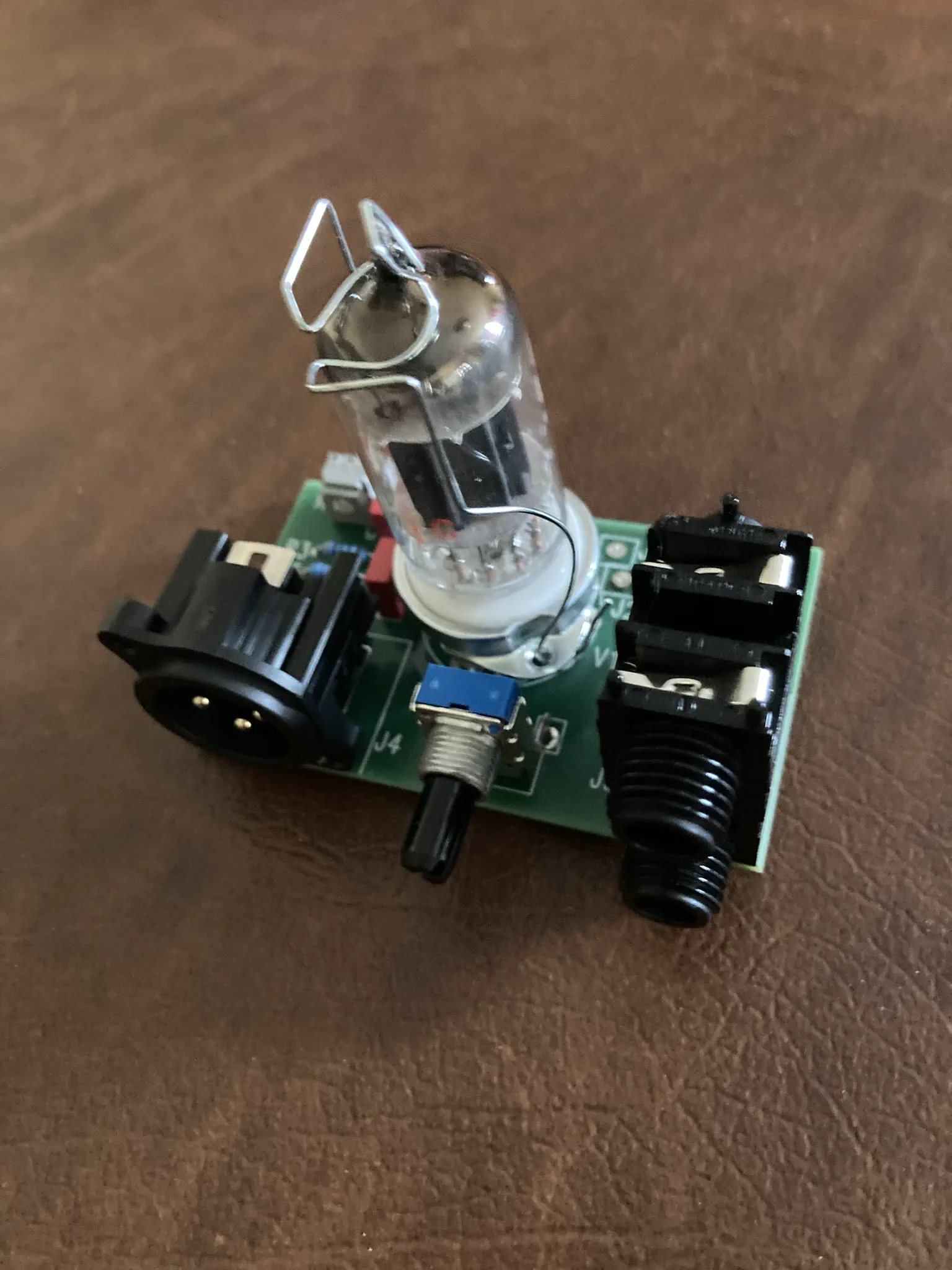 Close-up of the Osetra vacuum tube and circuit board