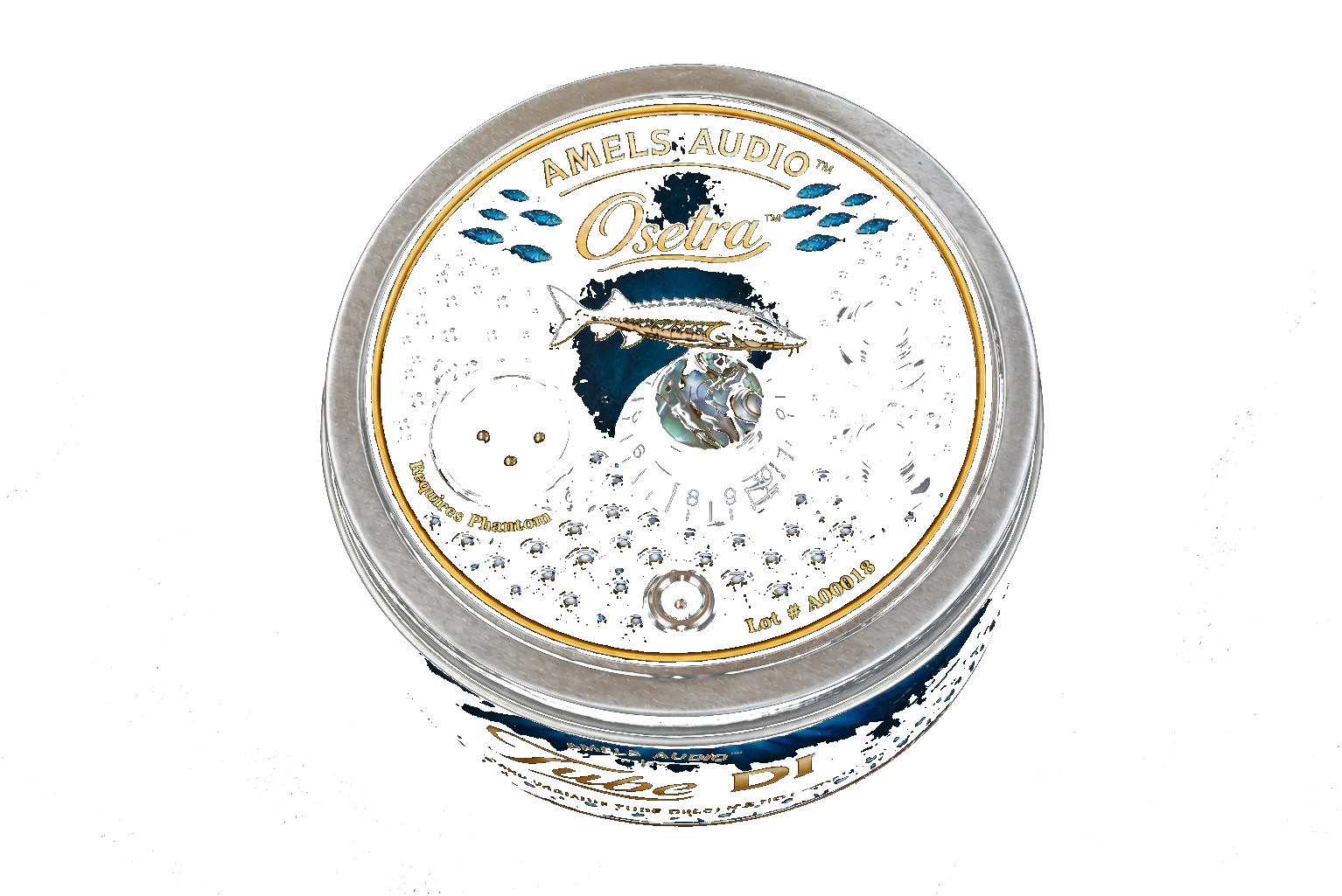 Osetra Founder’s Tin all-tube direct box viewed from above